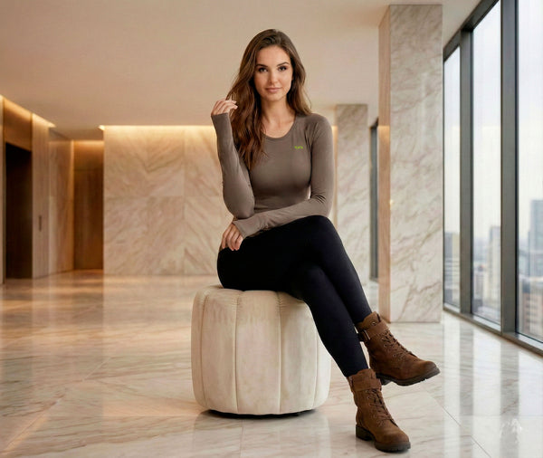 MAGLIA MANICHE LUNGHE FIR CARE ANYTIME  •  DM CLASSE I • COL.GREIGE